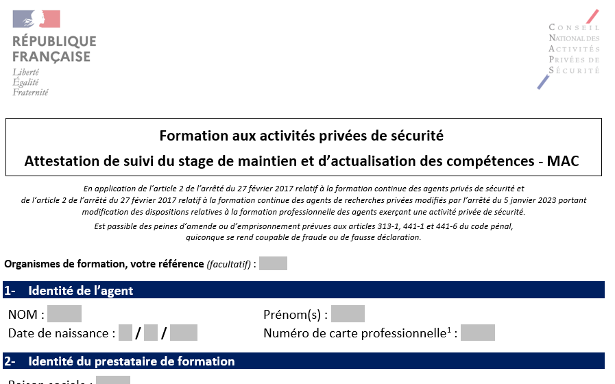 La vérité derrière la légende urbaine : l'obligation du MAC SST pour le renouvellement de la carte professionnelle d'agent de sécurité privée image de l'article