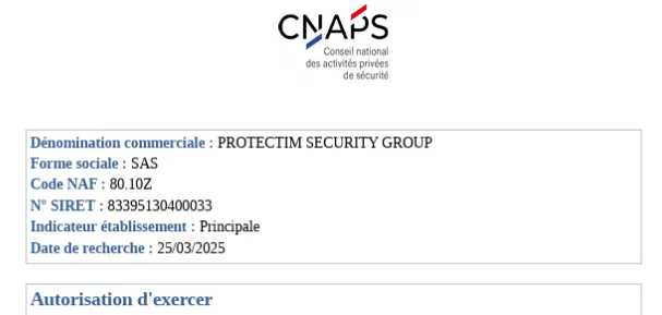Sanction inédite contre Protectim Security Group : le CNAPS frappe fort, même sur les géants