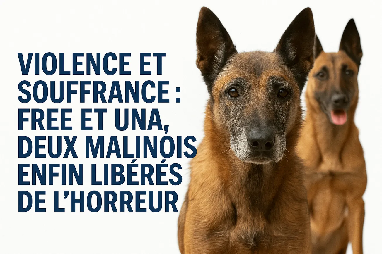 Violence, souffrance et cyno: Free et Una, deux malinois enfin libérés de l'horreur