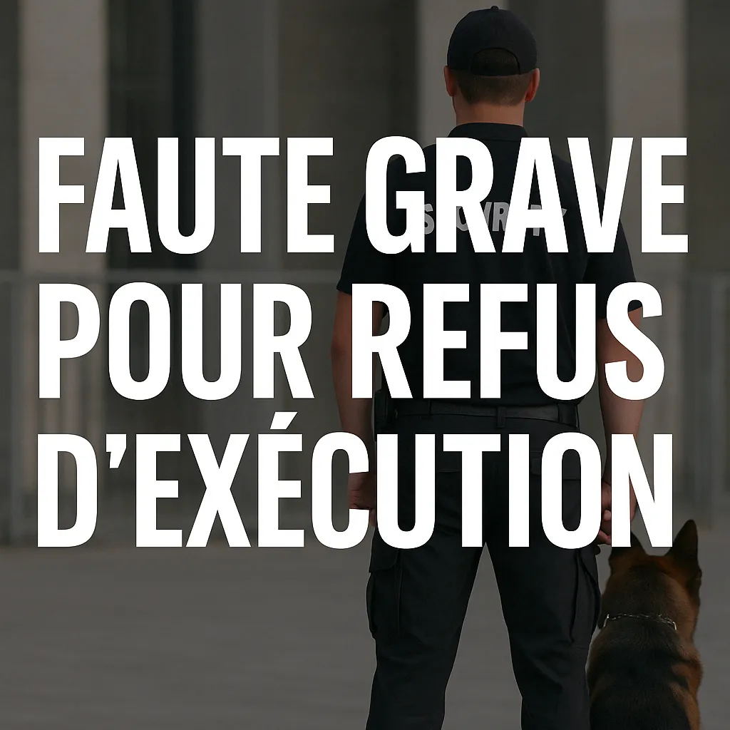 Faute grave pour refus d’exécution par un agent de sécurité: l'employeur gagne !