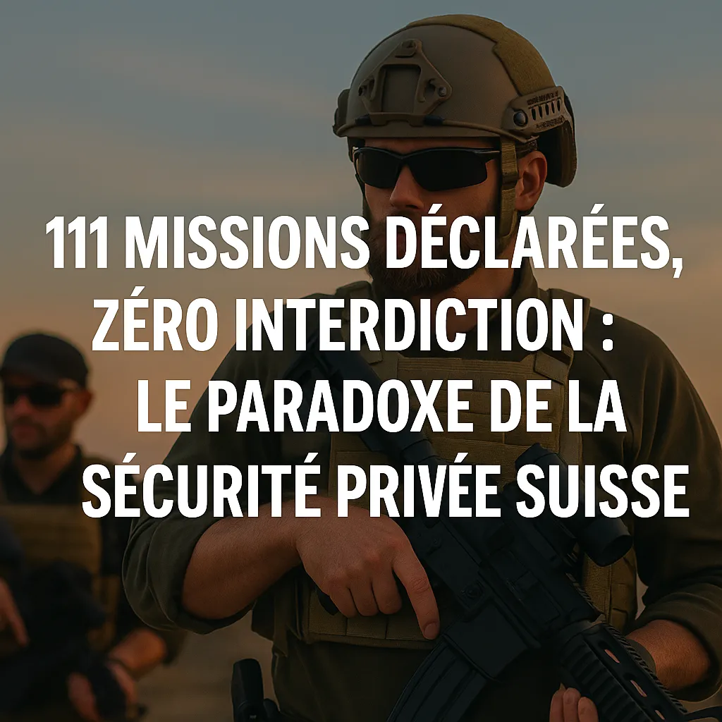 111 missions déclarées, zéro interdiction : le paradoxe de la sécurité privée suisse