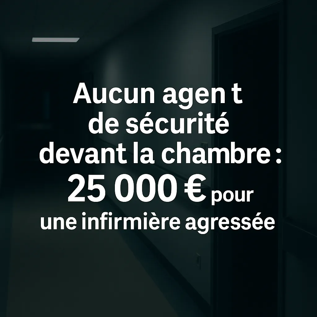 Aucun agent de sécurité devant la chambre : 25 000 € pour une infirmière agressée