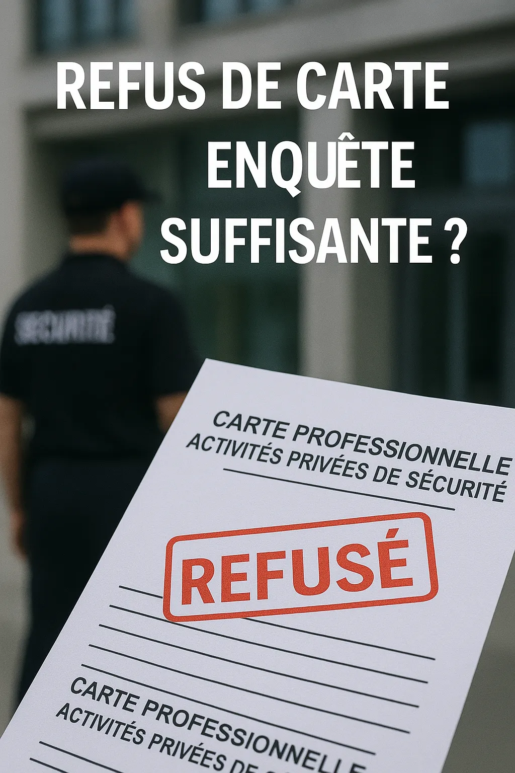 Carte pro refusée : agression sexuelle présumée sur une apprentie en sécurité, le CNAPS tranche