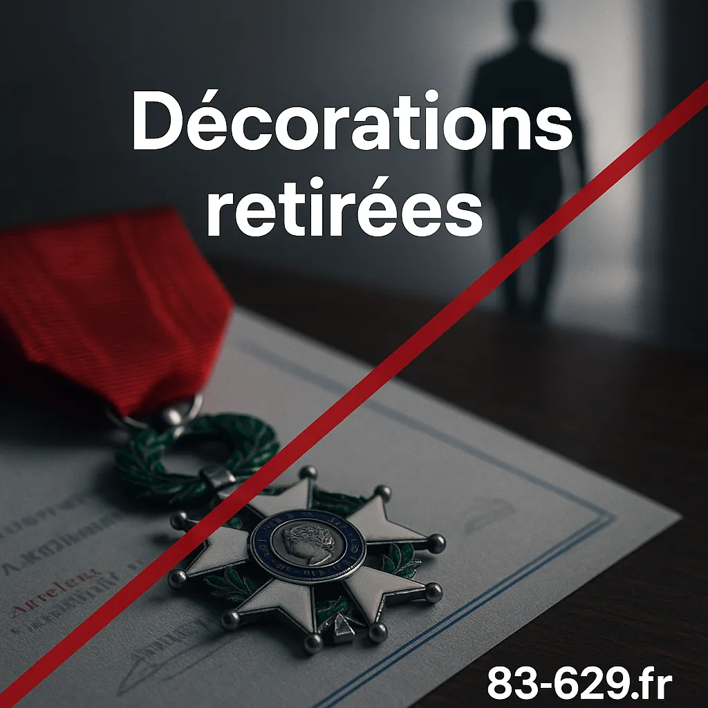 Un ancien directeur du CNAPS et un ex-dirigeant d'une société de sécurité exclues de la Légion d'Honneur