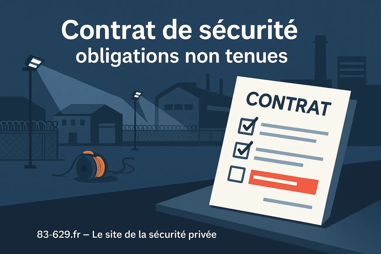 Sécurité privée : le contrat disait "intérieur et extérieur", la réalité fut tout autre