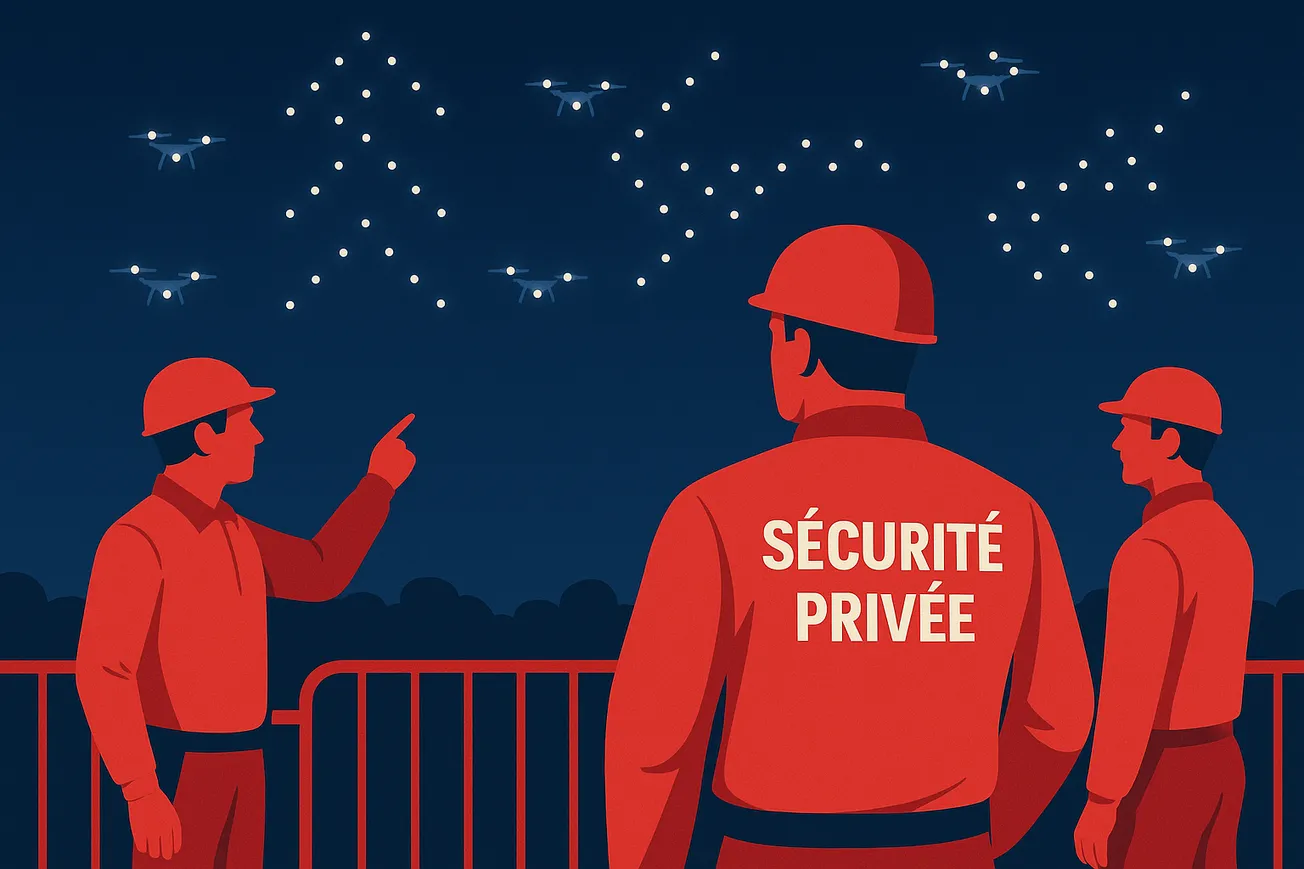 Sécurité privée et spectacles d’essaims de drones : un nouveau terrain de jeu… et de risques