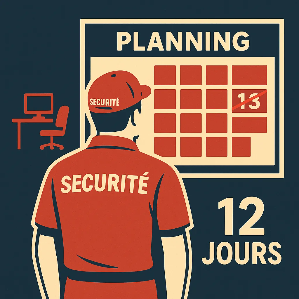 Sécurité privée : les plannings sur 12 jours consécutifs sont-ils vraiment possibles ?